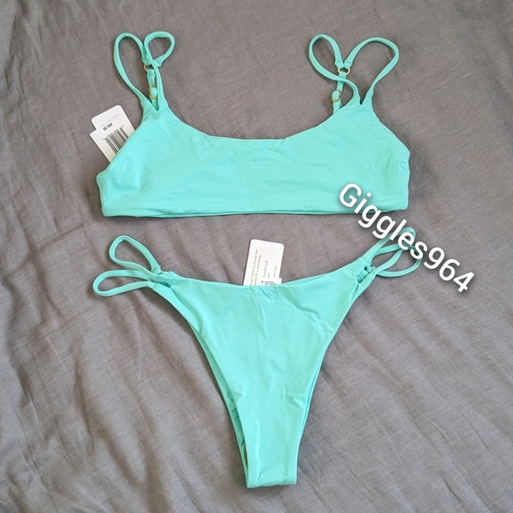 L*Space Zinnia Wilder Bikini Set Bright Teal - Picture 6 of 6